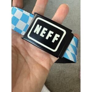 Neff blue checkered belt men’s L